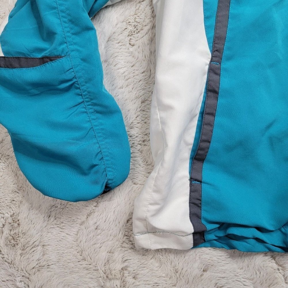 Vintage Wilson Blue White Full Zip Track Windbreaker Jacket Size S - Picture 6 of 13
